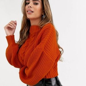 Ribbed crop sweater